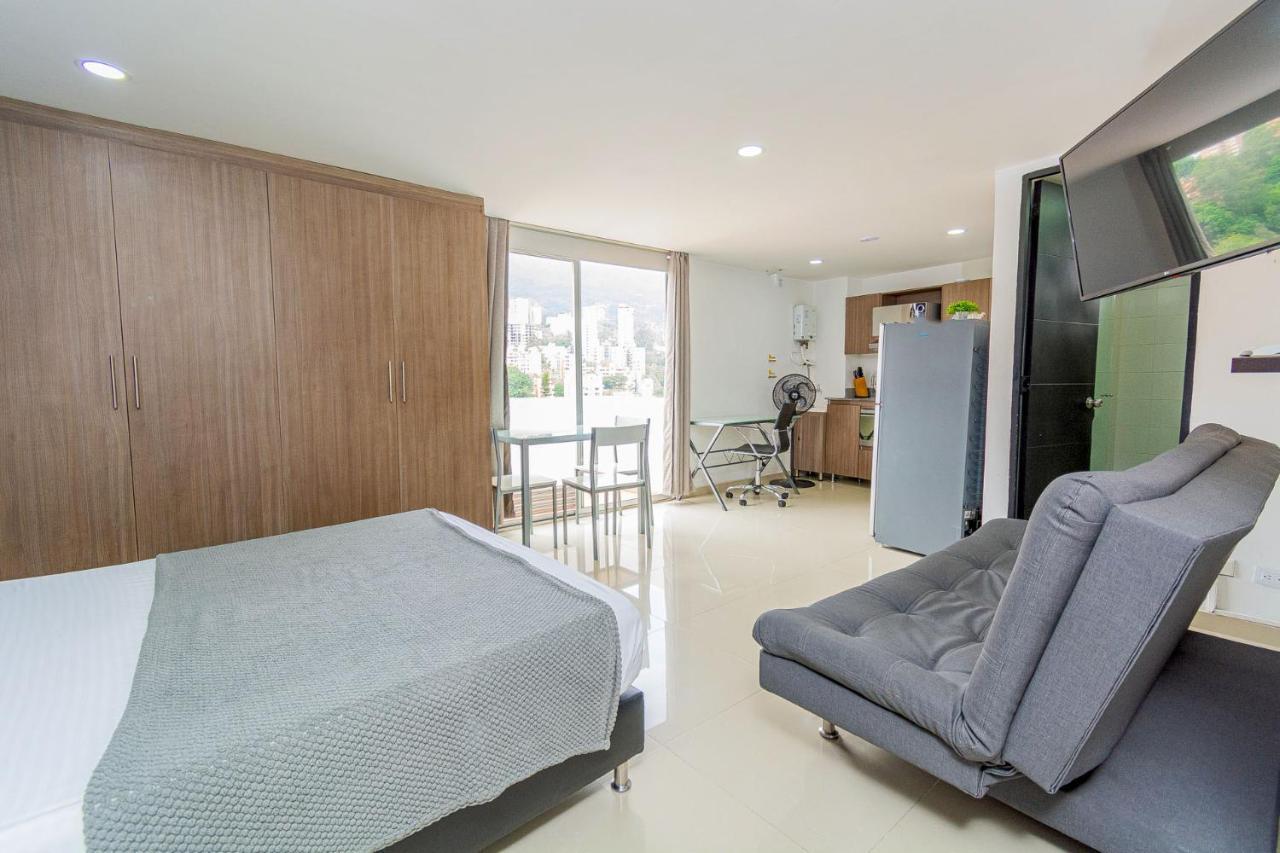 麦德林Loft Moderno En El Poblado Con Vista Y Parqueadero Mio Lofts公寓 外观 照片